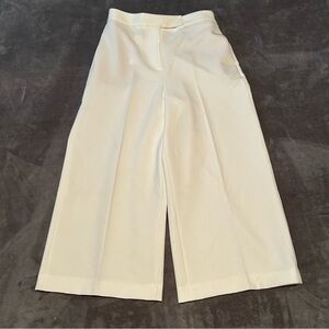 ZARA Elegant White Women's Wide-Leg Pants